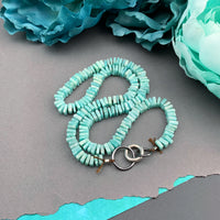 Radiant Necklace - Amazonite Square Heishi Gemstone Candy Necklace