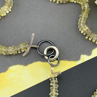 Radiant Necklace - Lemon Quartz Square Heishi Gemstone Candy Necklace