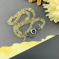 Radiant Necklace - Lemon Quartz Square Heishi Gemstone Candy Necklace
