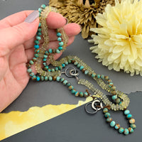 Radiant Necklace - Lemon Quartz Square Heishi Gemstone Candy Necklace