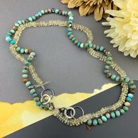 Radiant Necklace - Lemon Quartz Square Heishi Gemstone Candy Necklace