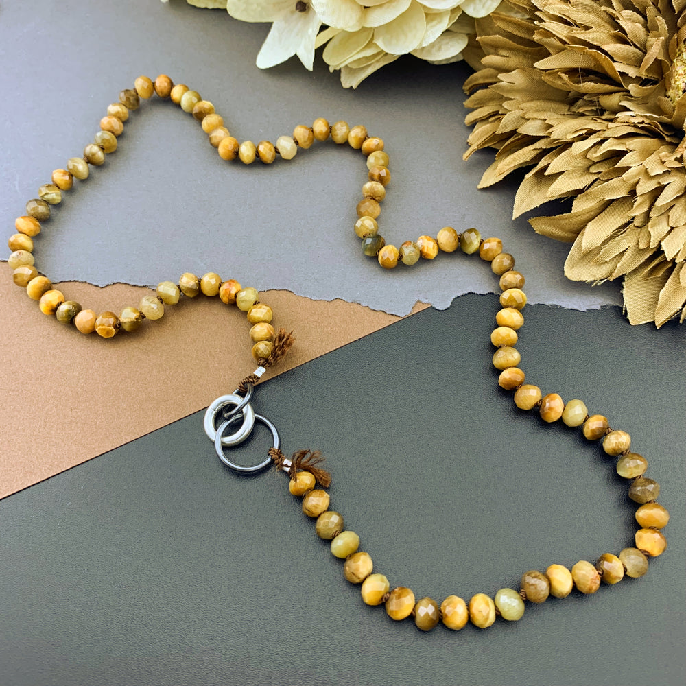 Radiant Necklace - Golden Tiger's Eye Gemstone Candy Necklace