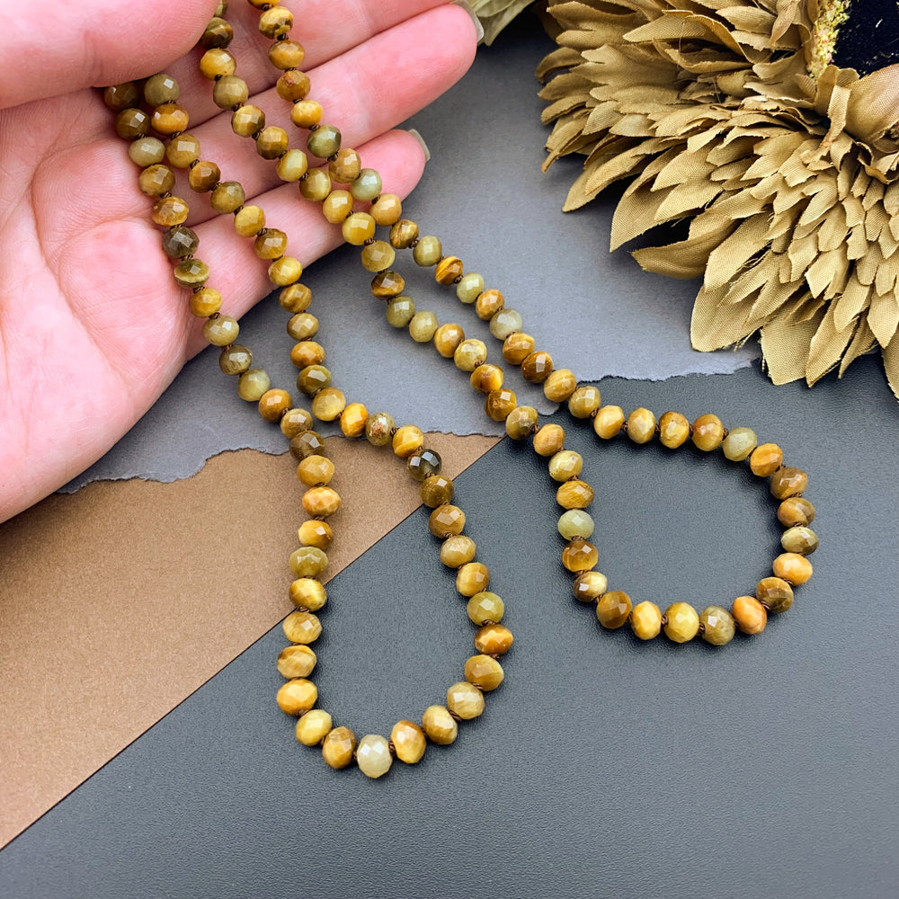 Radiant Necklace - Golden Tiger's Eye Gemstone Candy Necklace