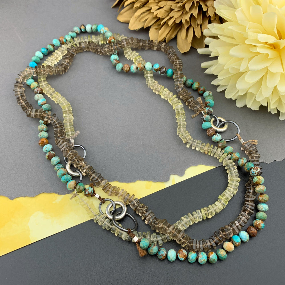 Radiant Necklace - Turquoise Gemstone Candy Necklace