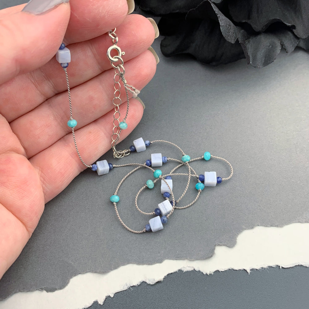 OOAK Delicate Silk Knotted Necklaces