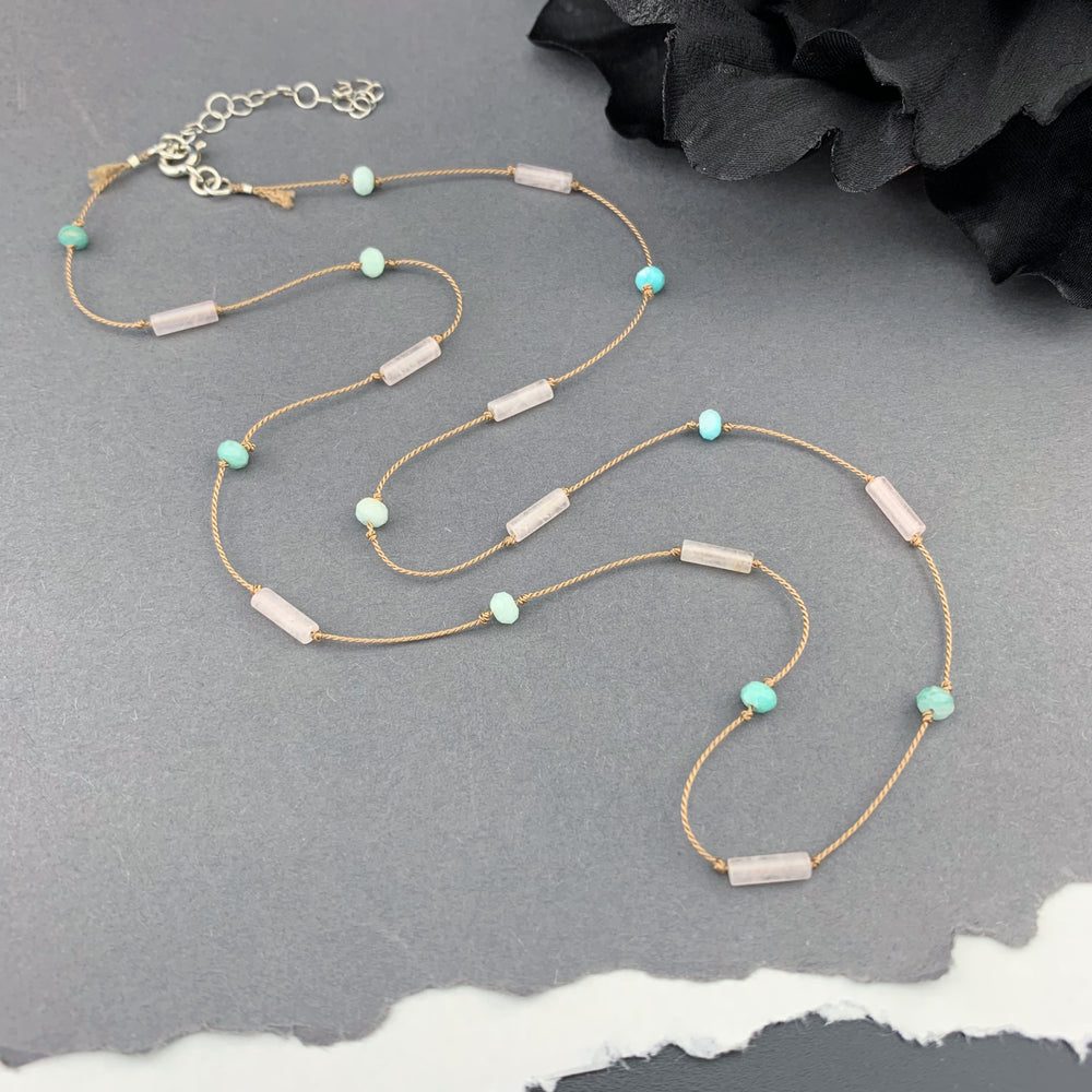OOAK Delicate Silk Knotted Necklaces