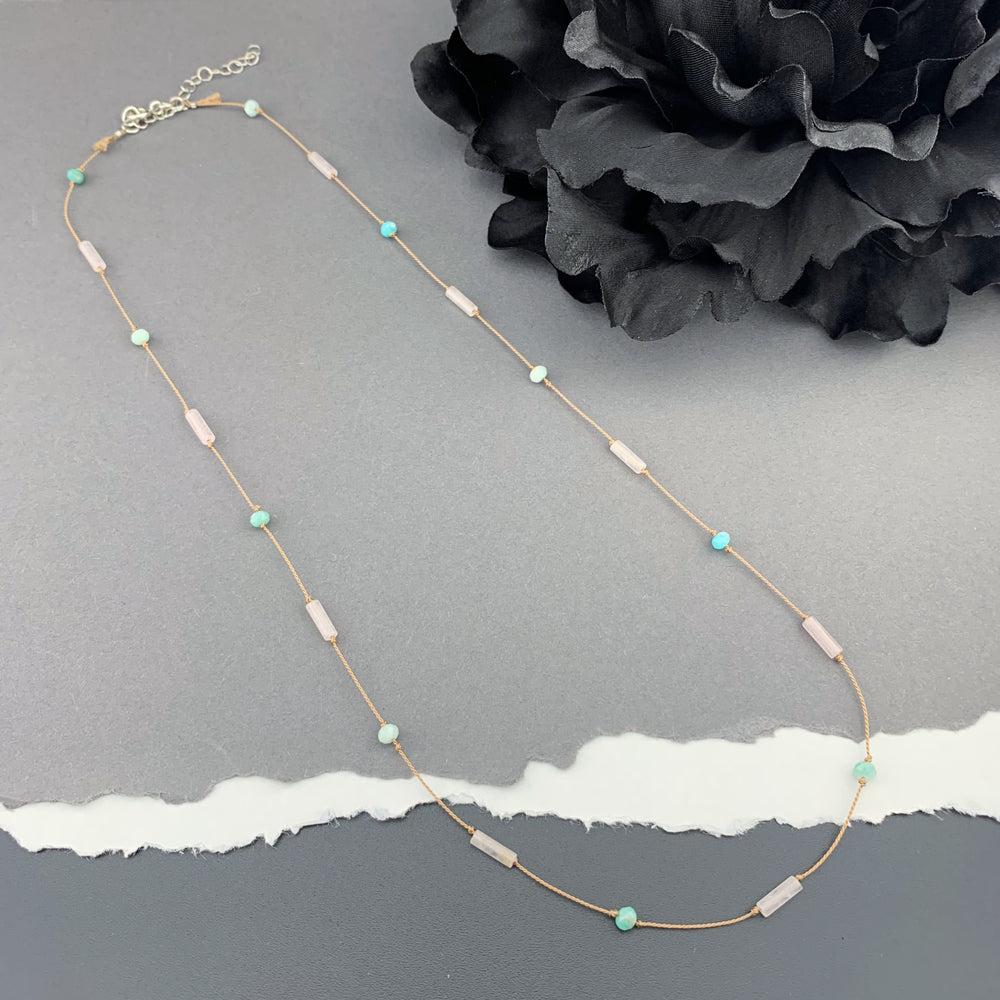 OOAK Delicate Silk Knotted Necklaces