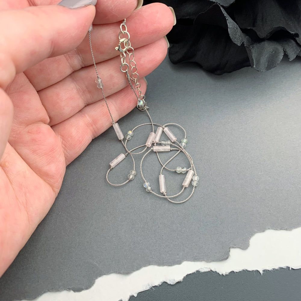 OOAK Delicate Silk Knotted Necklaces