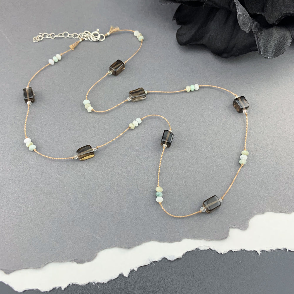 OOAK Delicate Silk Knotted Necklaces