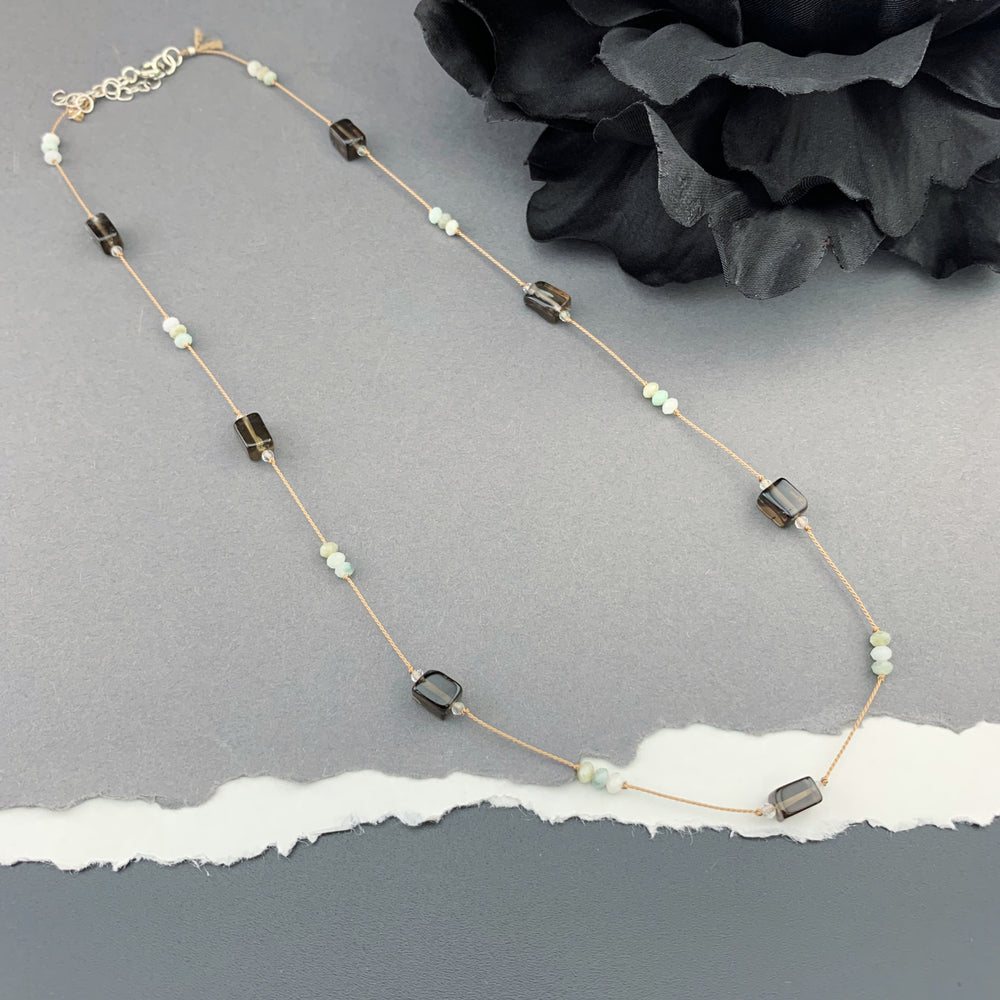 OOAK Delicate Silk Knotted Necklaces