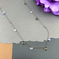 Radiant Layering Necklace - Tanzanite, Smokey Quartz, Amethyst