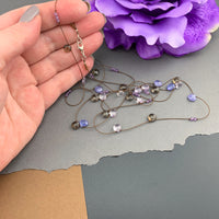 Radiant Layering Necklace - Tanzanite, Smokey Quartz, Amethyst