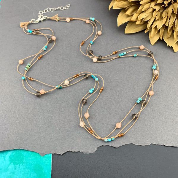 Radiant Necklace Triple Strand