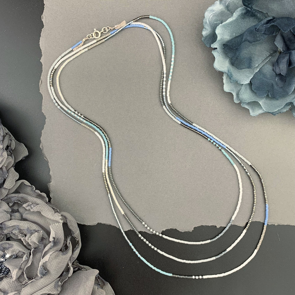 Set: Blue Lace Agate Blissful Earrings & Pendant Necklace