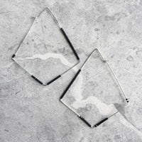 Amplified Diamond Hoop Earrings