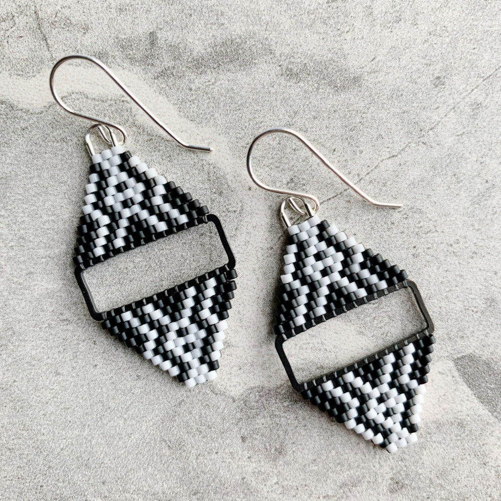 Brick Stitch Mini Diamond Earrings