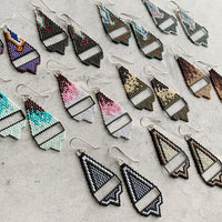 Brick Stitch Small Triangle Earrings