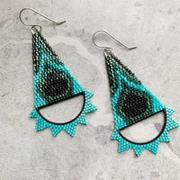 Brick Stitch Triangle Earrings
