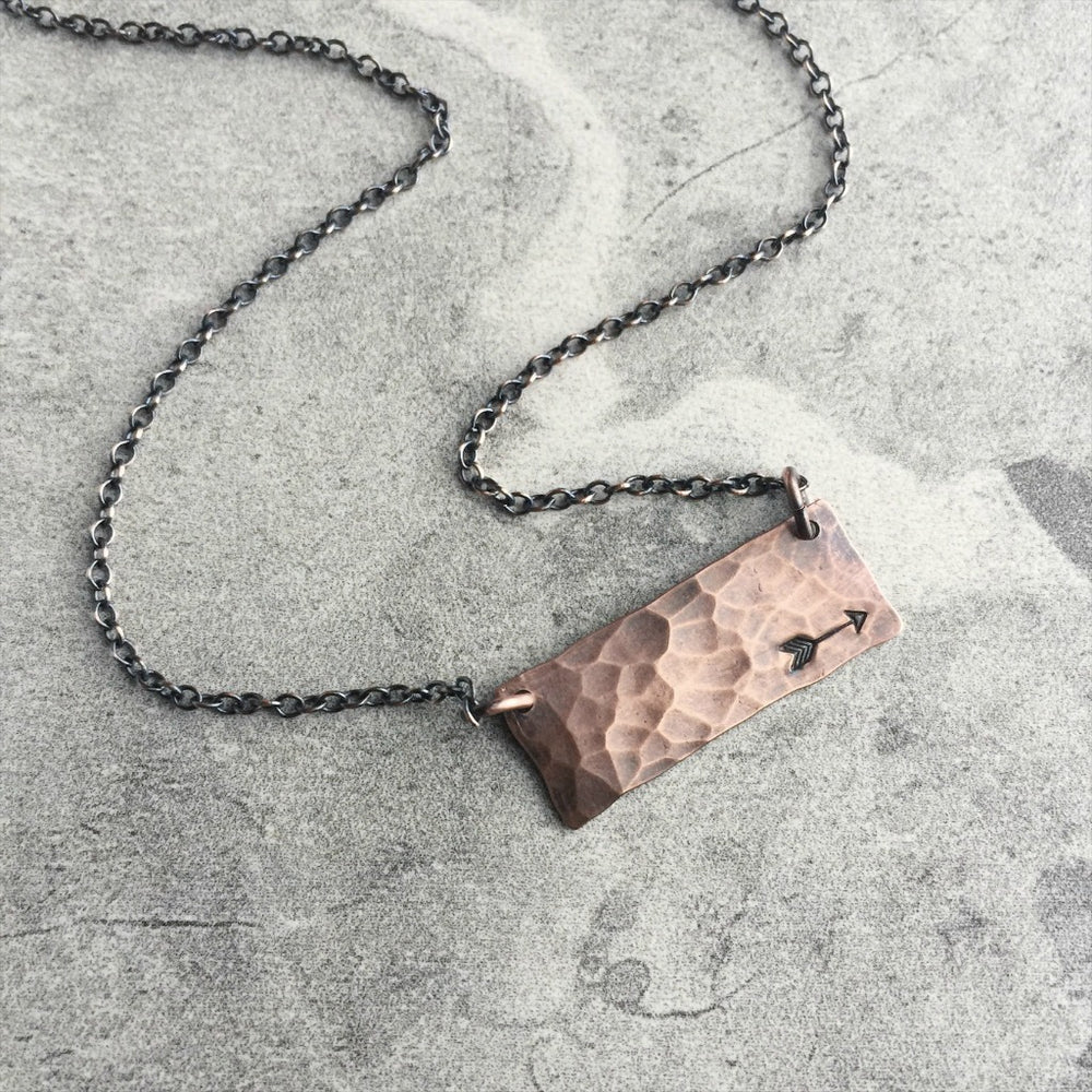 Hand Stamped Copper Bar III